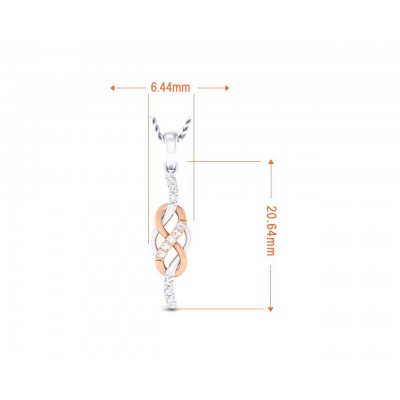 Jansi Diamond Infinity Pendant in gold 
